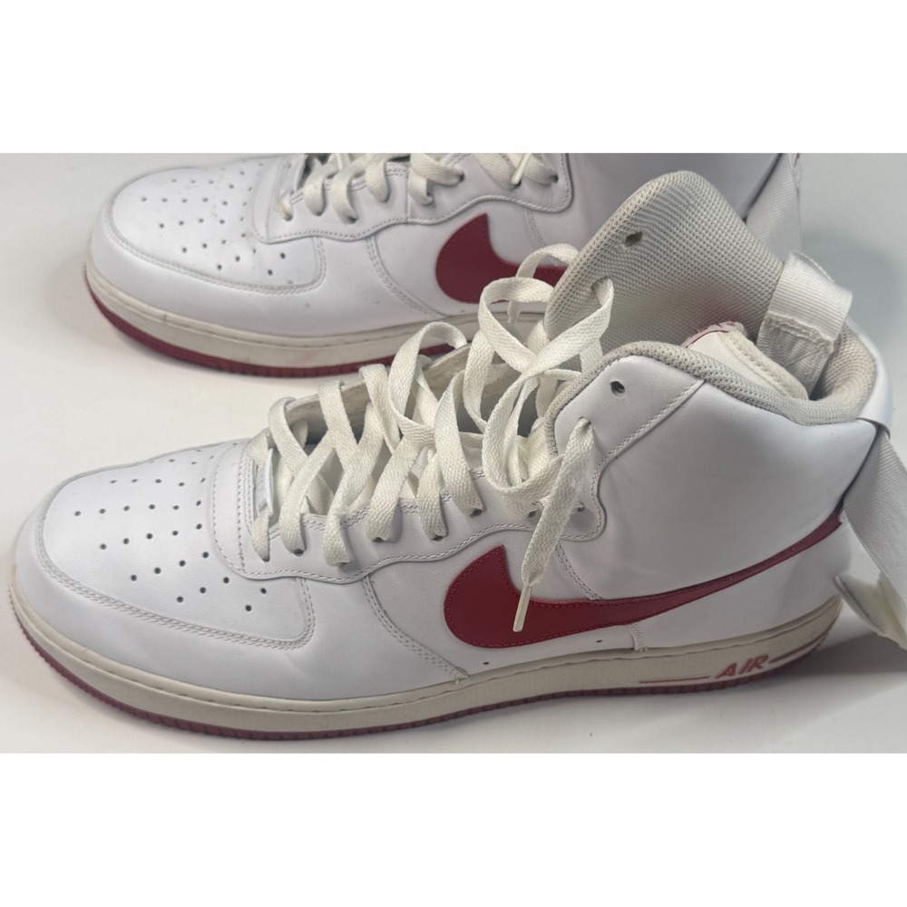 Nike Air Force 1 07 Varsity Red Ankle Straps High Tops Size 14‎